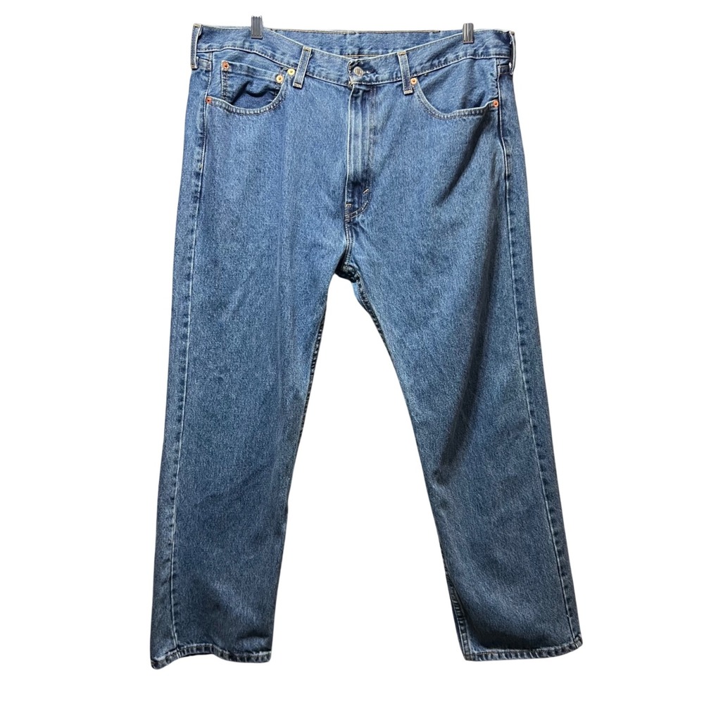 Levi's 505 Jeans 38x29 Regular Fit‎ Straight Leg Denim Pants Blue Medium Wash